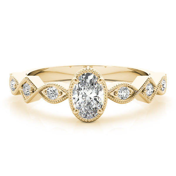 Oval Center Gemstone Ring · 0.34 ct tw