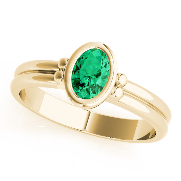 Oval Center Gemstone Ring · 0.38 ct tw