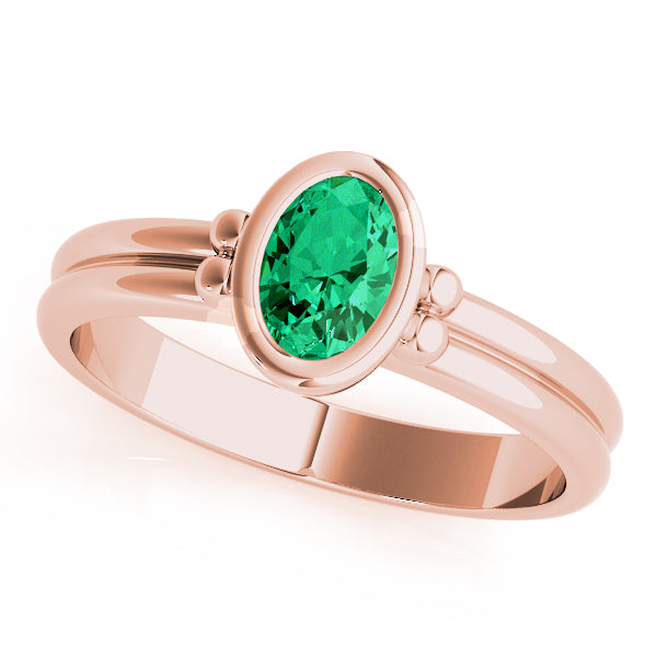 Oval Center Gemstone Ring · 0.38 ct tw