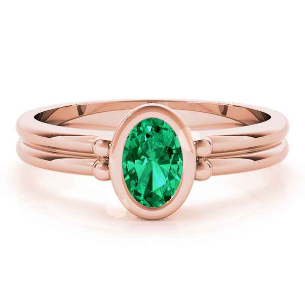 Oval Center Gemstone Ring · 0.38 ct tw