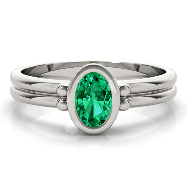 Oval Center Gemstone Ring · 0.38 ct tw