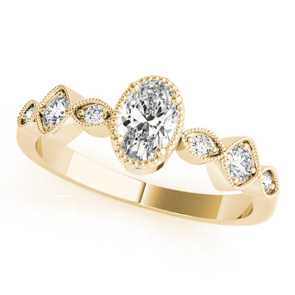 Oval Diamond Engagement Ring · 0.16 ct tw