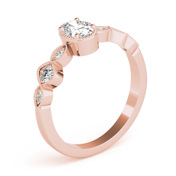 Oval Diamond Engagement Ring · 0.16 ct tw