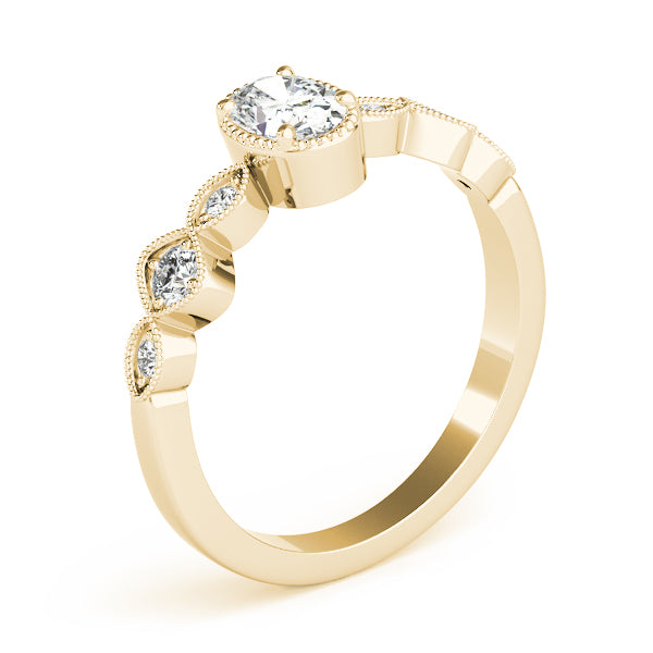 Oval Diamond Engagement Ring · 0.16 ct tw