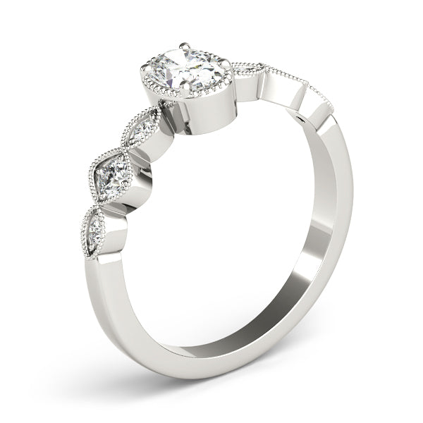 Oval Diamond Engagement Ring · 0.16 ct tw