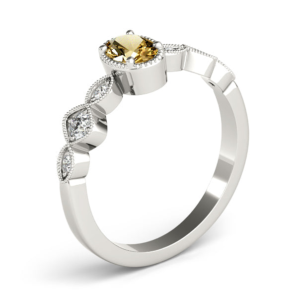 Oval Diamond Engagement Ring · 0.16 ct tw