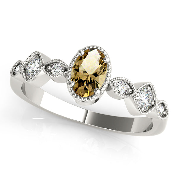 Oval Diamond Engagement Ring · 0.16 ct tw