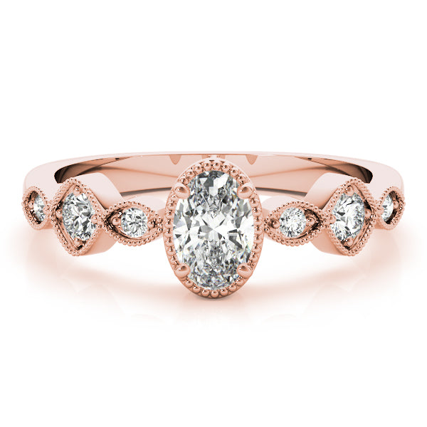 Oval Diamond Engagement Ring · 0.16 ct tw