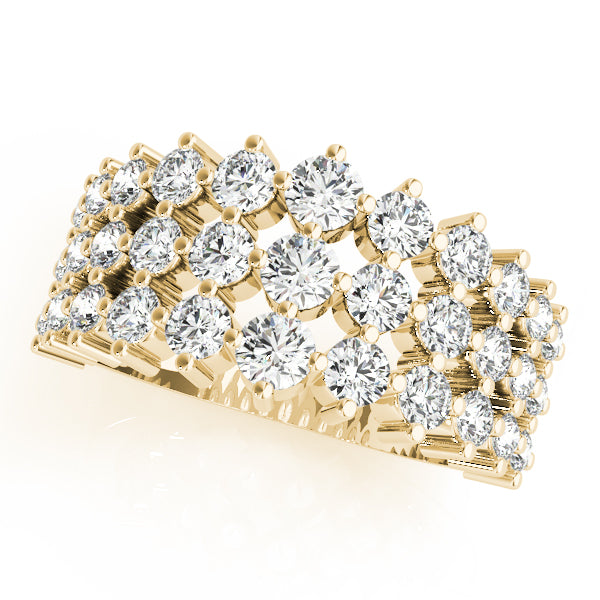 3 Row Diamond Fashion Ring · 0.77 ct tw