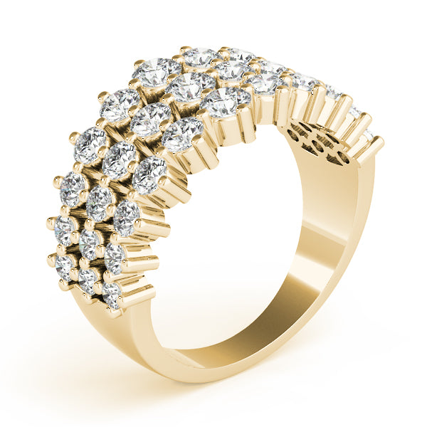 3 Row Diamond Fashion Ring · 0.77 ct tw
