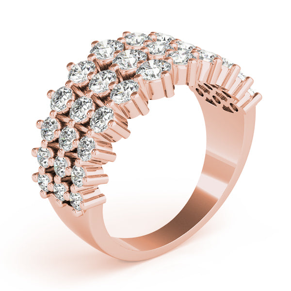 3 Row Diamond Fashion Ring · 0.77 ct tw