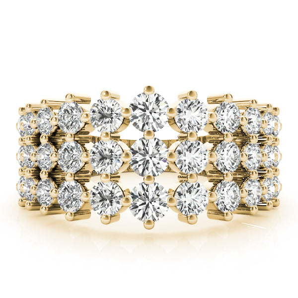 3 Row Diamond Fashion Ring · 0.77 ct tw