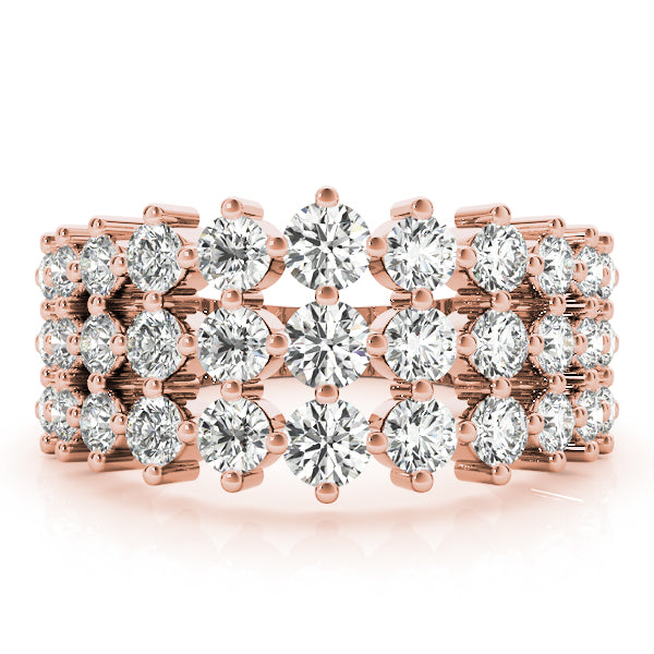 3 Row Diamond Fashion Ring · 0.77 ct tw
