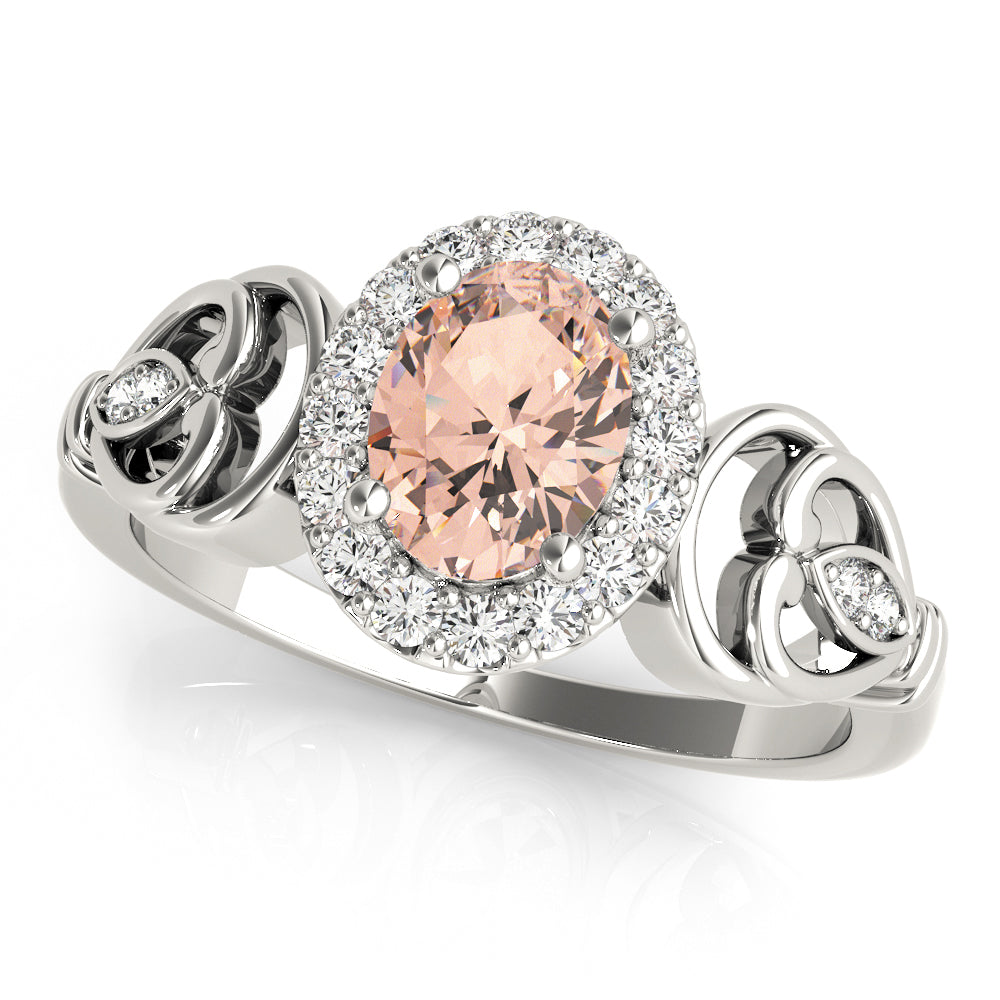 Oval Halo Diamond Fashion Ring · 0.39 ct tw