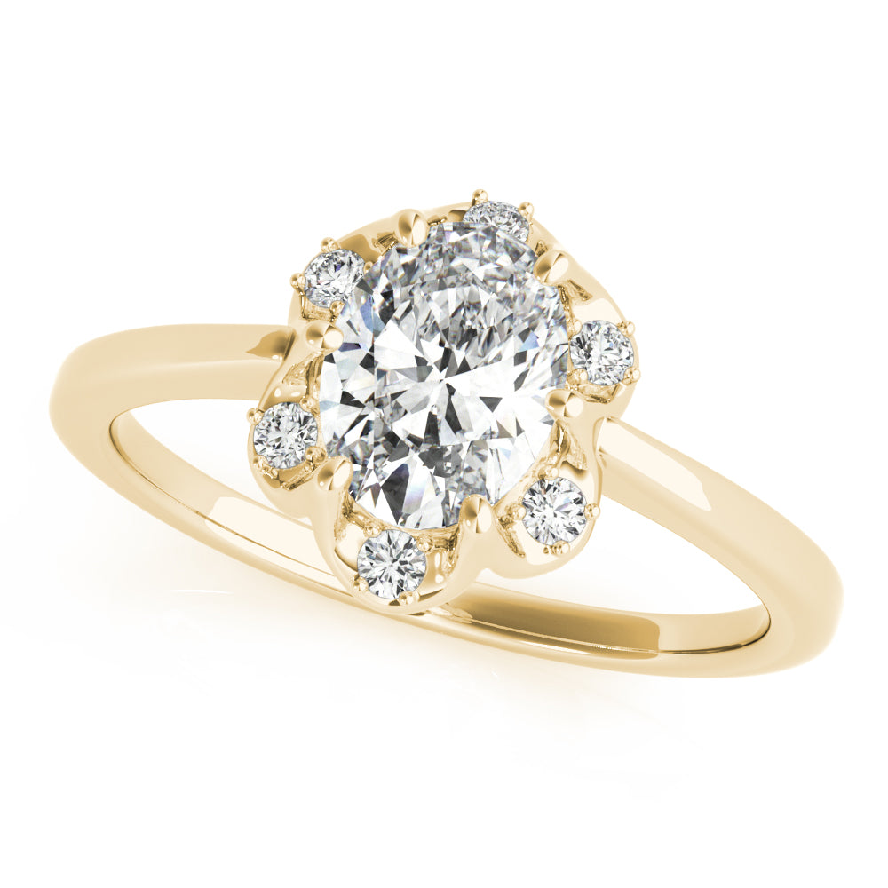Oval Diamond Engagement Ring · 0.15 ct tw