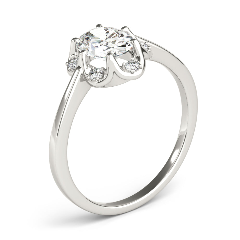 Oval Diamond Engagement Ring · 0.15 ct tw