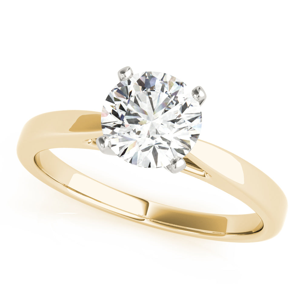 Cathedral Shank Solitaire Engagement Ring