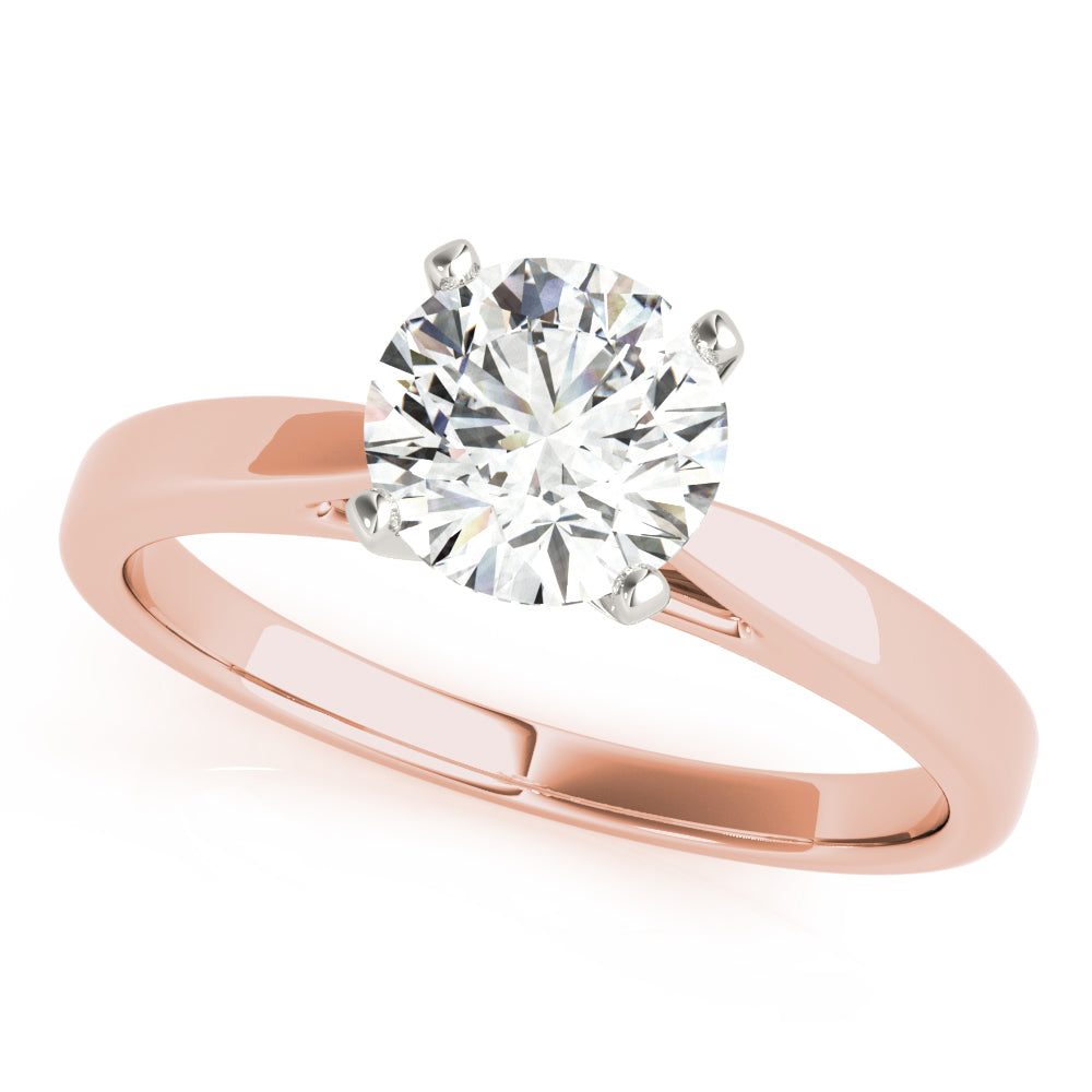 Cathedral Shank Solitaire Engagement Ring