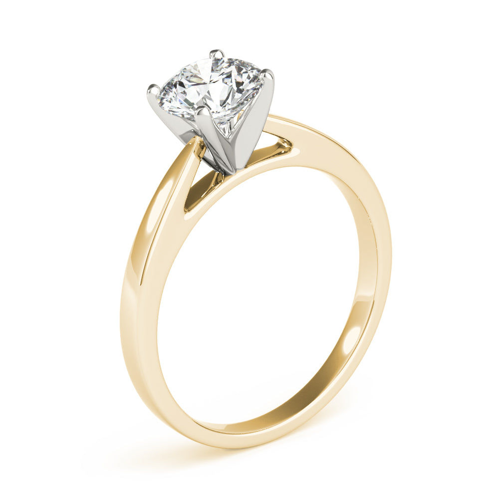 Cathedral Shank Solitaire Engagement Ring