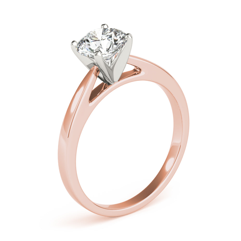 Cathedral Shank Solitaire Engagement Ring