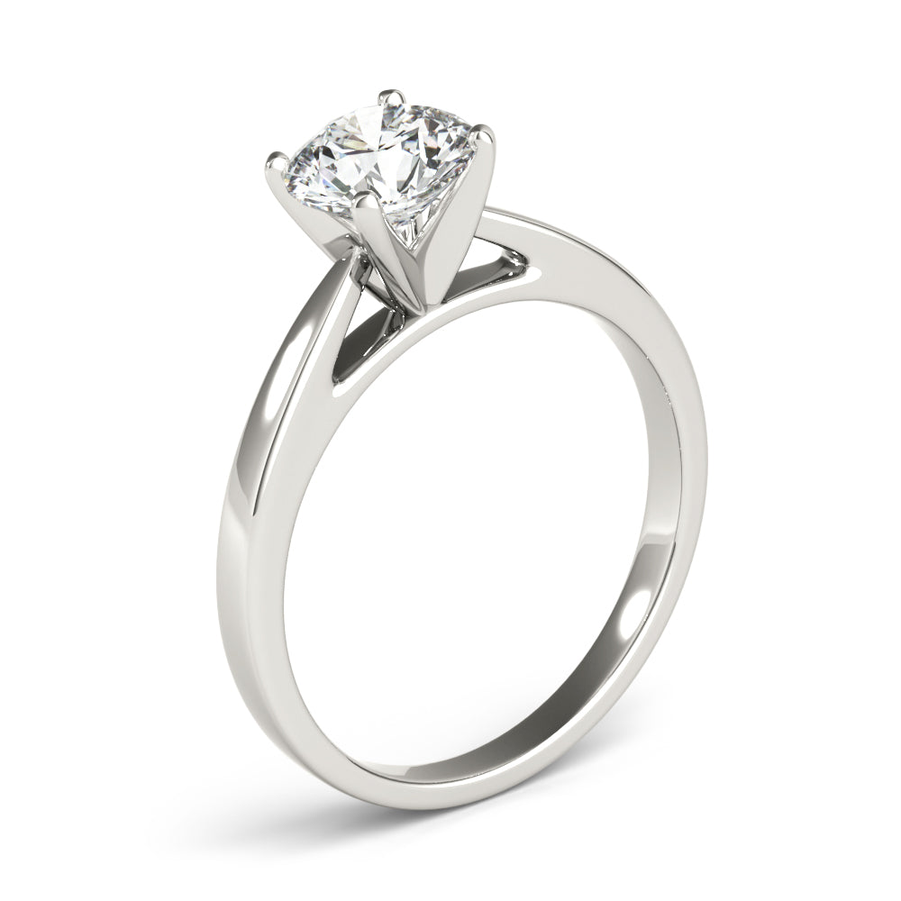 Cathedral Shank Solitaire Engagement Ring