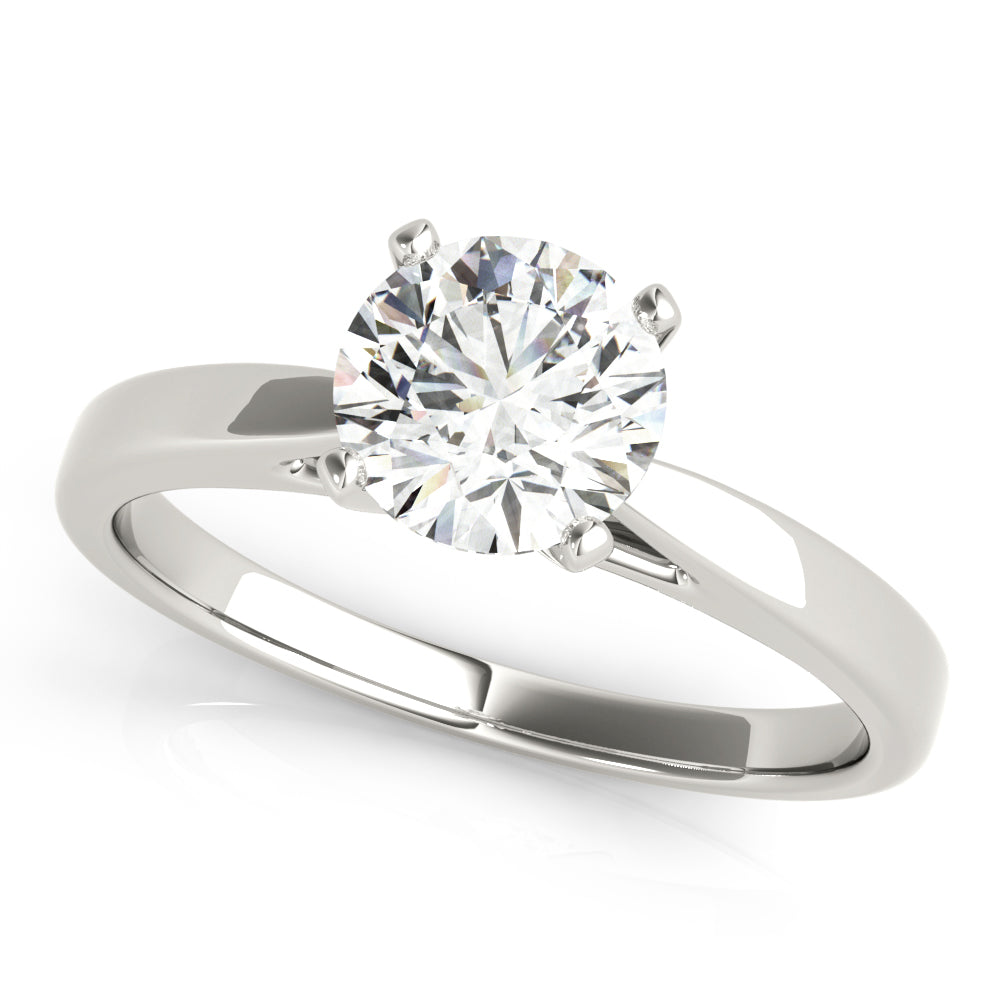 Cathedral Shank Solitaire Engagement Ring