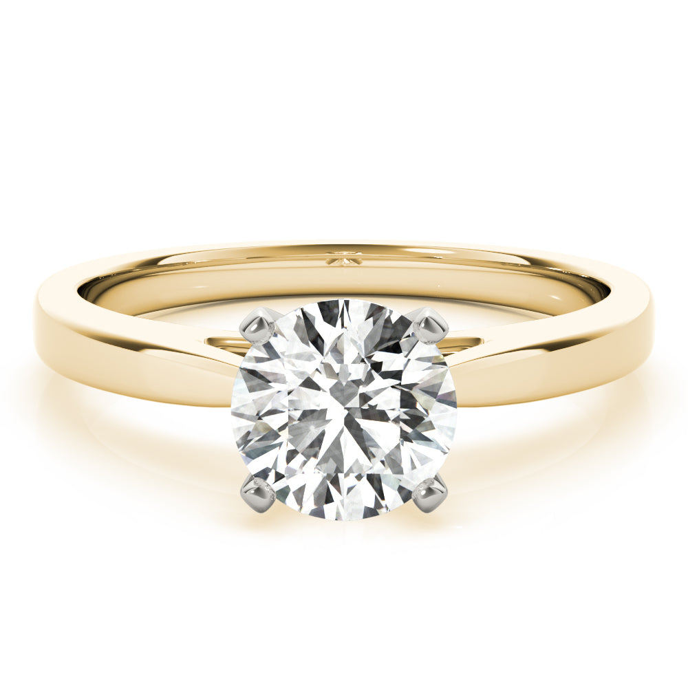 Cathedral Shank Solitaire Engagement Ring