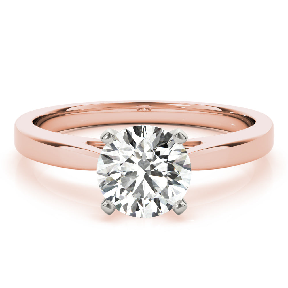 Cathedral Shank Solitaire Engagement Ring