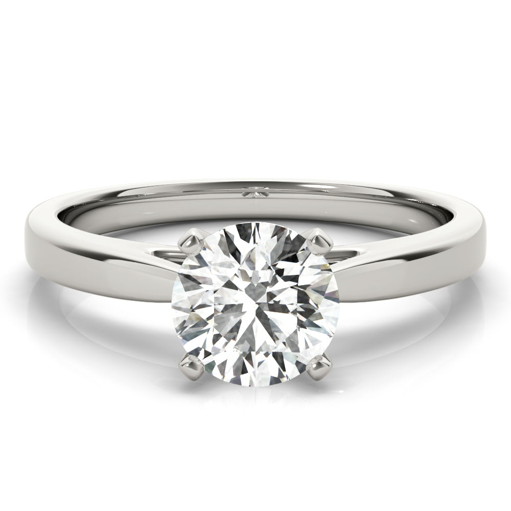 Cathedral Shank Solitaire Engagement Ring