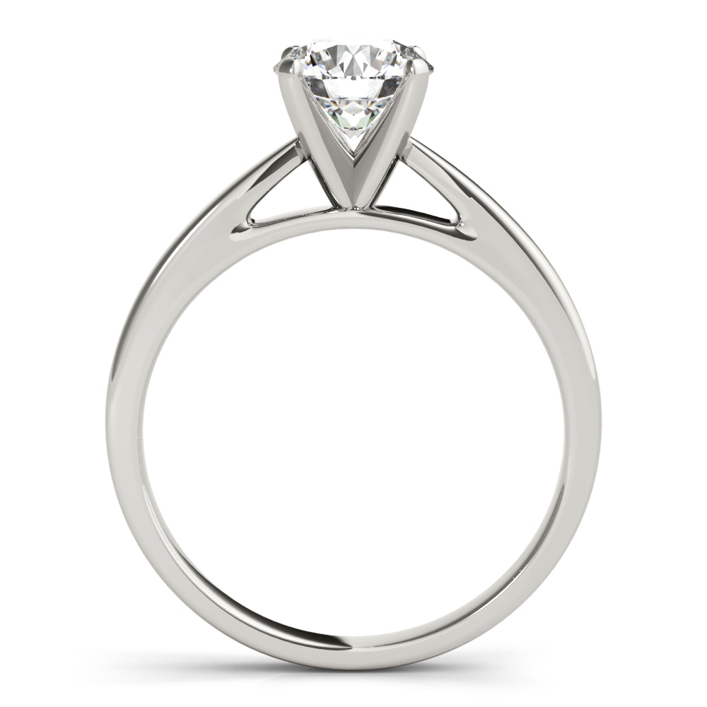 Cathedral Shank Solitaire Engagement Ring