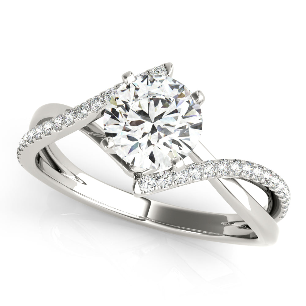 Bypass Diamond Engagement Ring · 0.14 ct tw