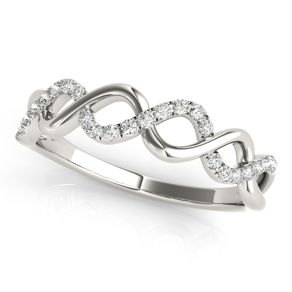 Round Twisted Diamond Band · 0.15 ct tw