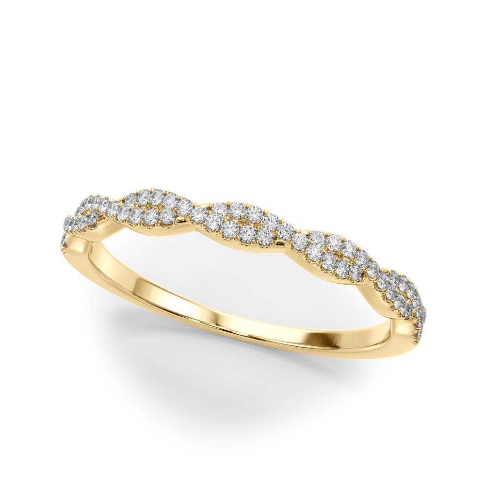 Round Twisted Diamond Band · 0.18 ct tw