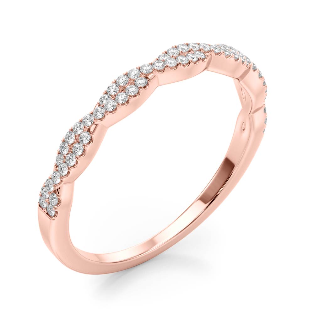 Round Twisted Diamond Band · 0.18 ct tw
