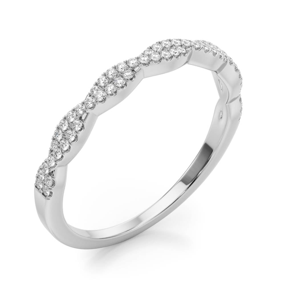 Round Twisted Diamond Band · 0.18 ct tw