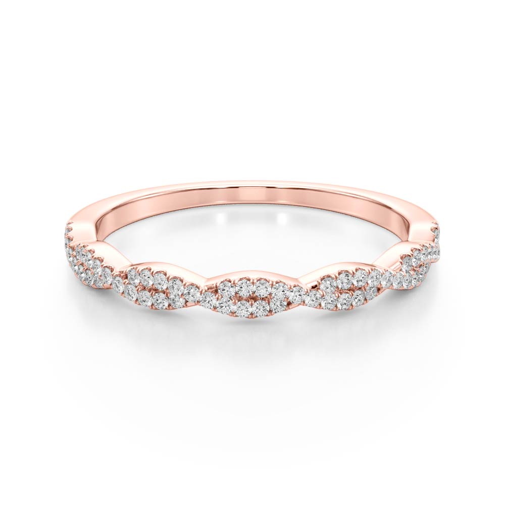 Round Twisted Diamond Band · 0.18 ct tw