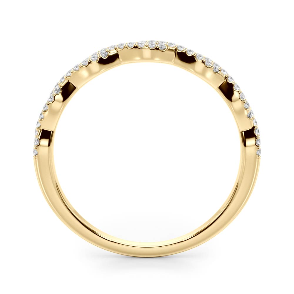 Round Twisted Diamond Band · 0.18 ct tw