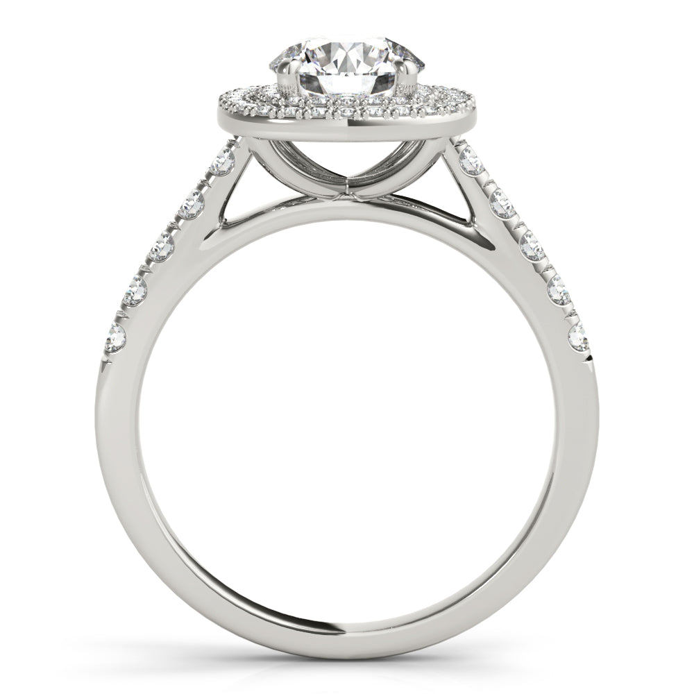 Round Double Halo Cushion Diamond Engagement Ring · 1.52 ct tw