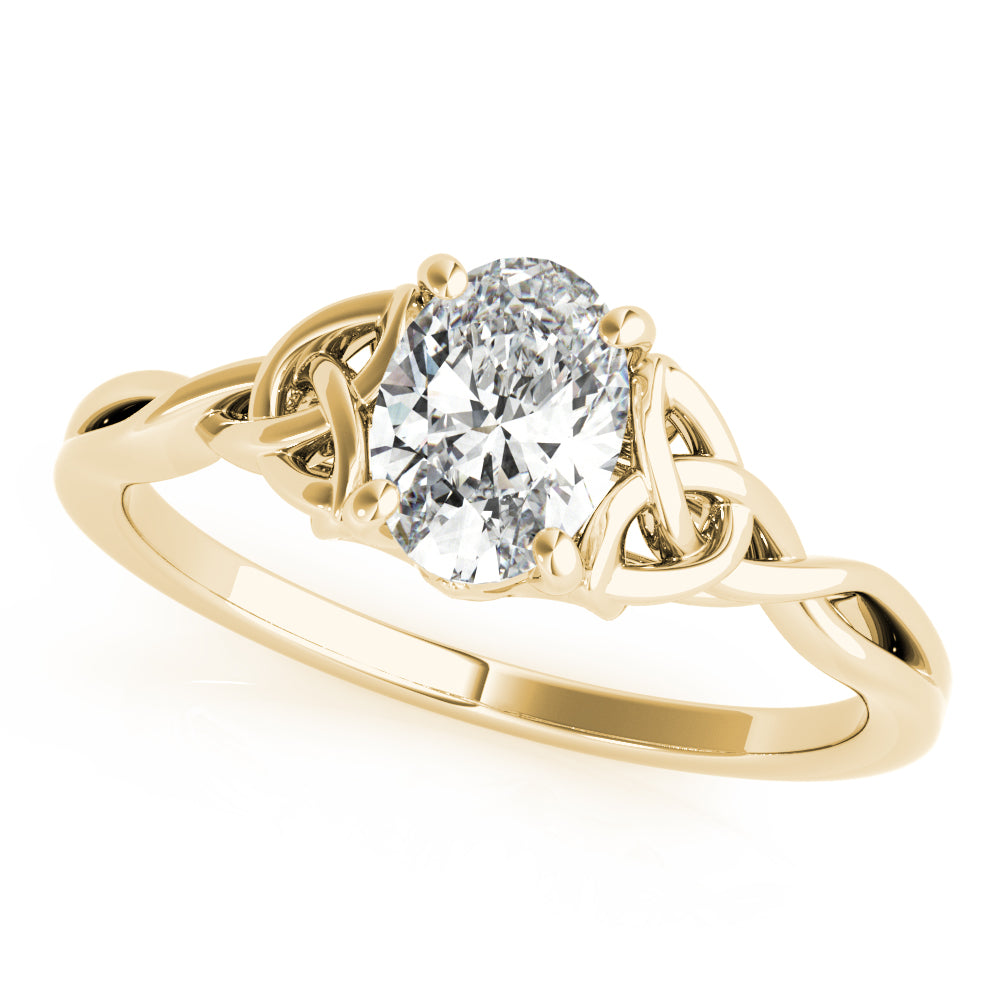 Oval Gemstone Solitaire Engagement Ring
