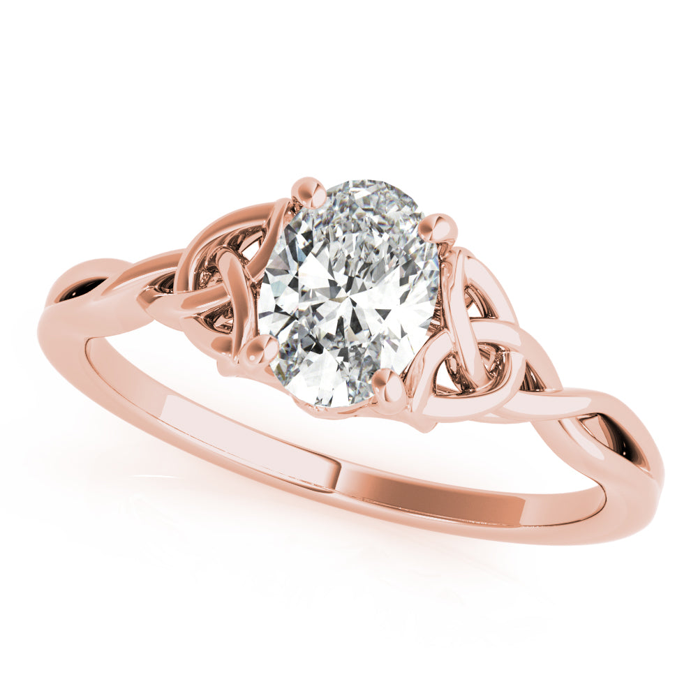Oval Gemstone Solitaire Engagement Ring