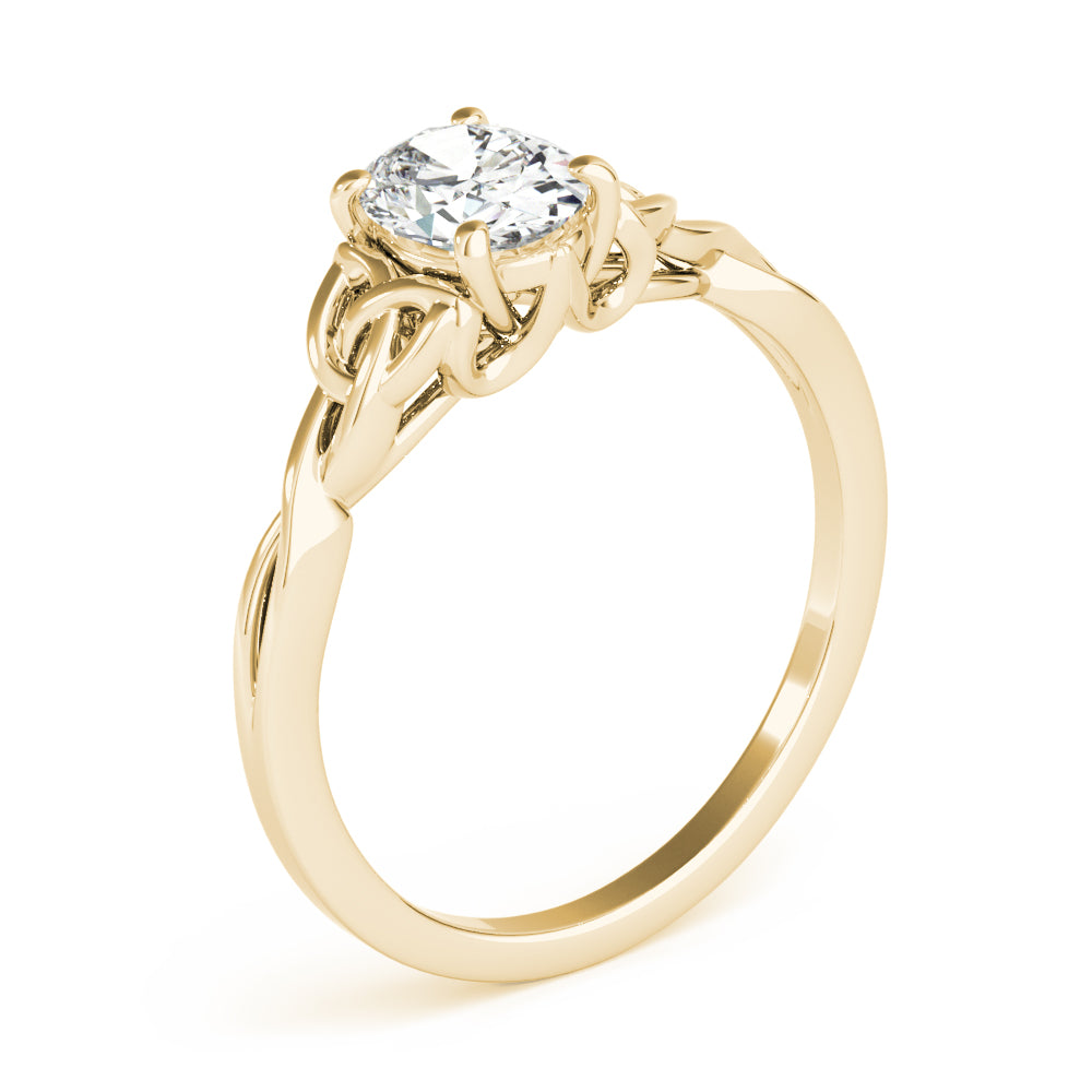 Oval Gemstone Solitaire Engagement Ring