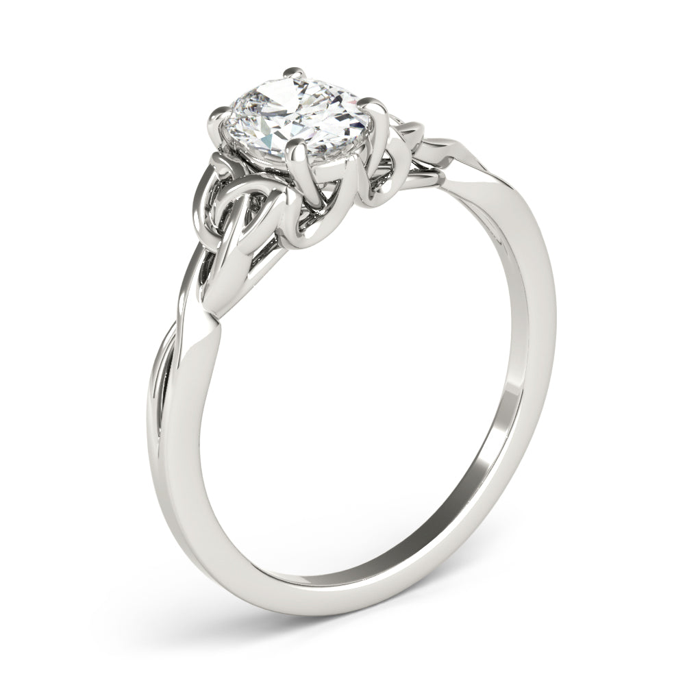 Oval Gemstone Solitaire Engagement Ring