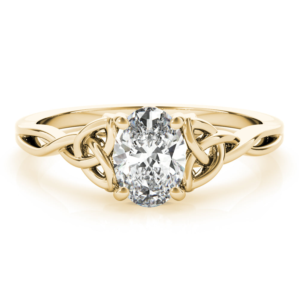 Oval Gemstone Solitaire Engagement Ring