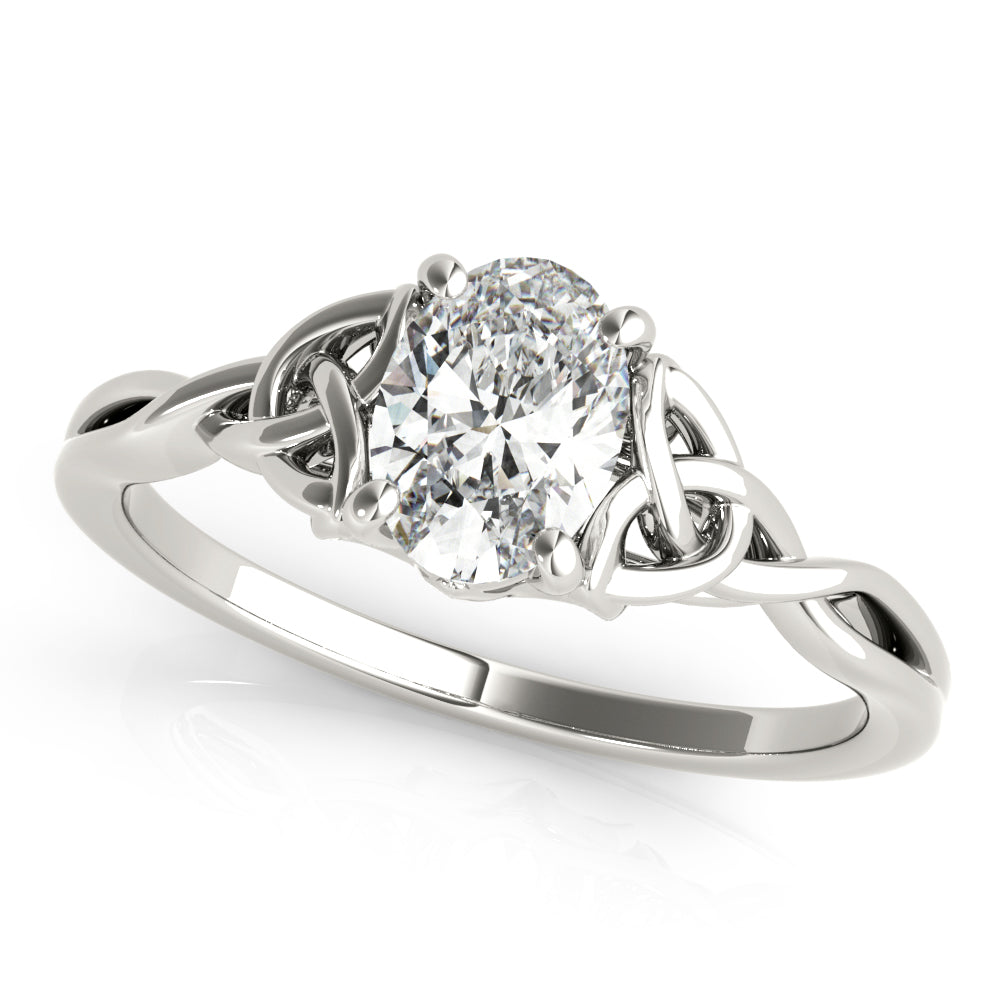 Oval Gemstone Solitaire Engagement Ring