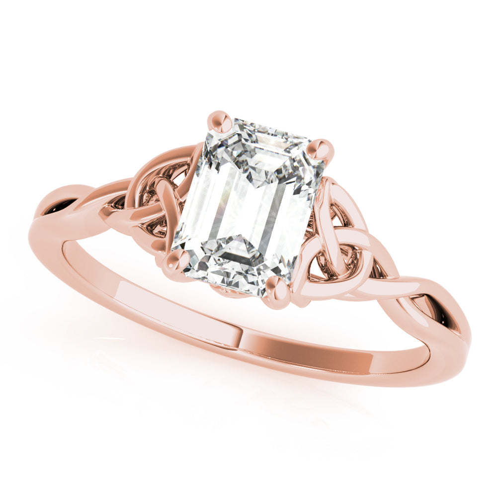 Emerald Cut Gemstone Solitaire Engagement Ring · 0.60 ct tw