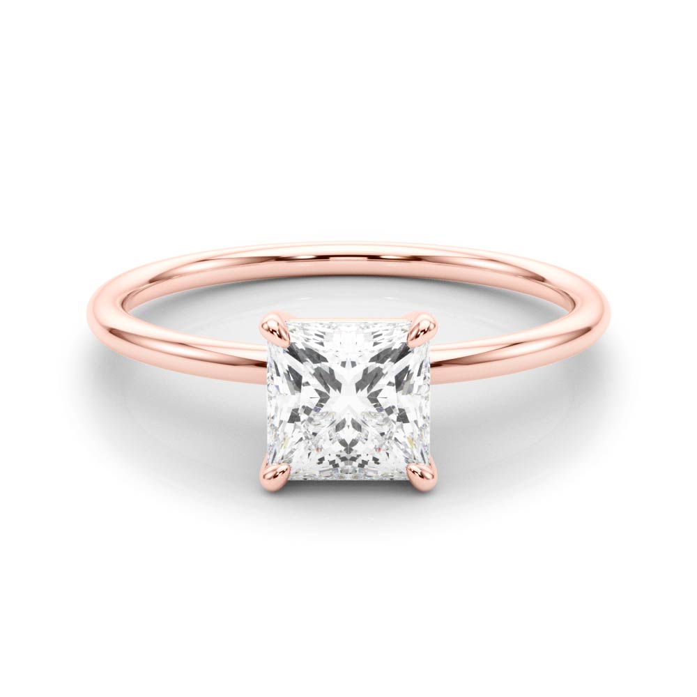 Square Princess Cut Diamond Solitaire Engagement Ring · 0.60 ct tw