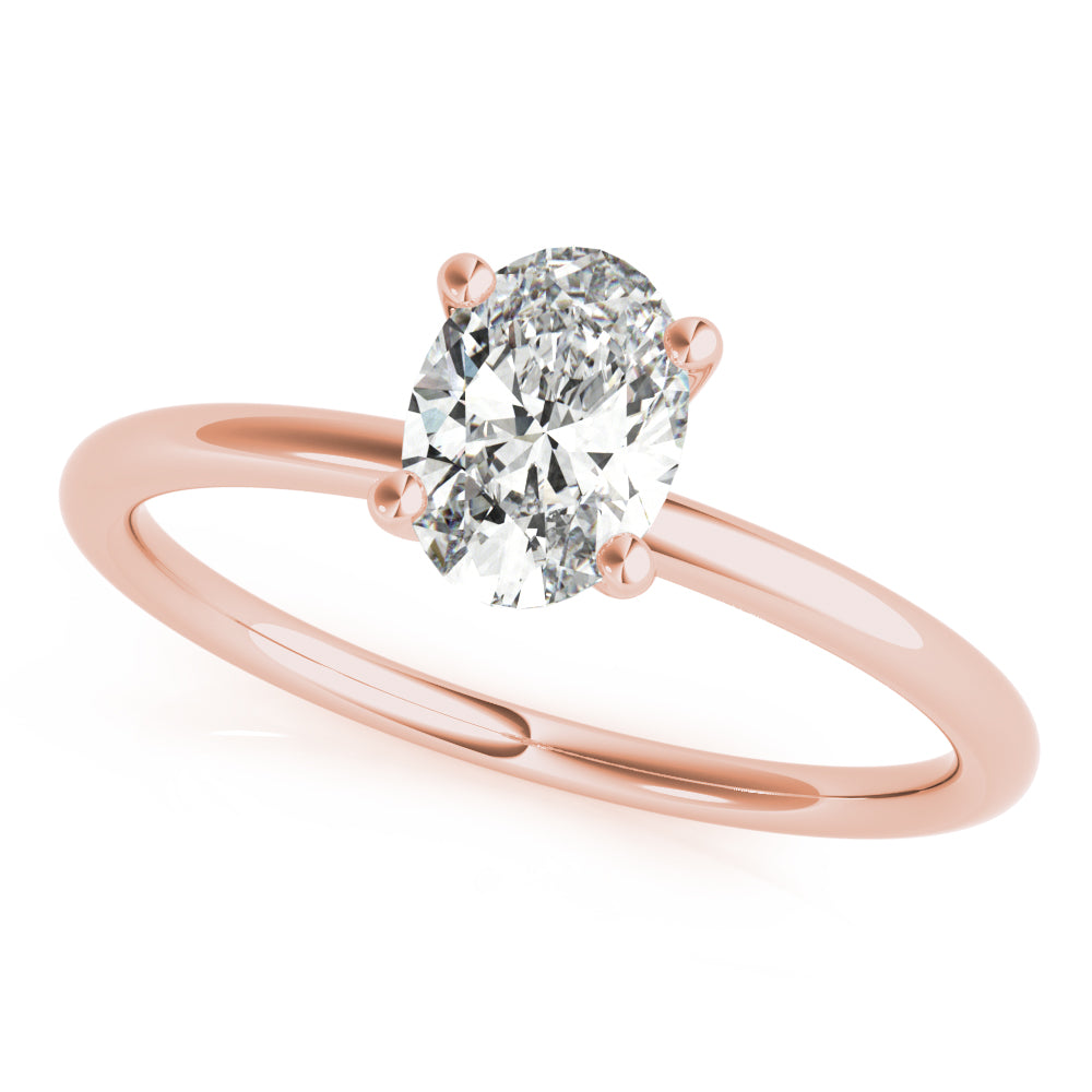 Oval Diamond Solitaire Engagement Ring · 0.38 ct tw