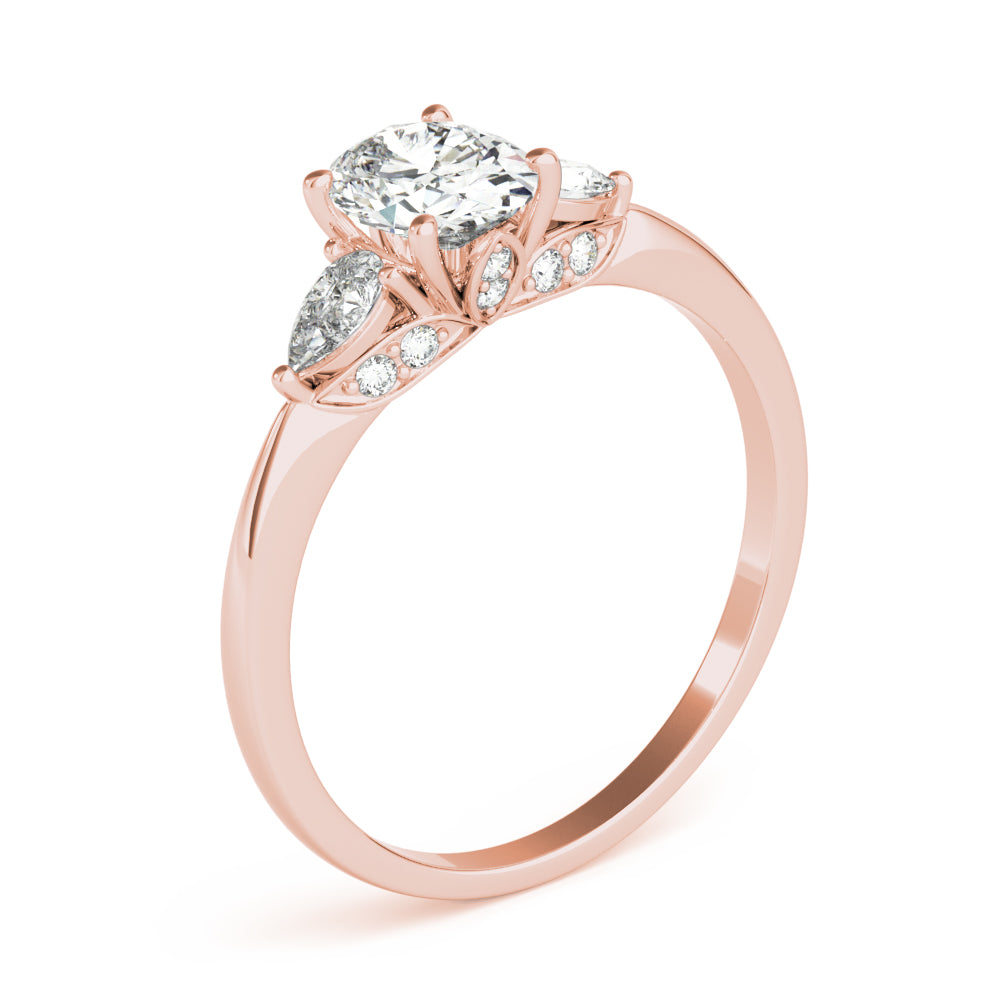Oval Pear Shape Diamond Engagement Ring · 0.29 ct tw