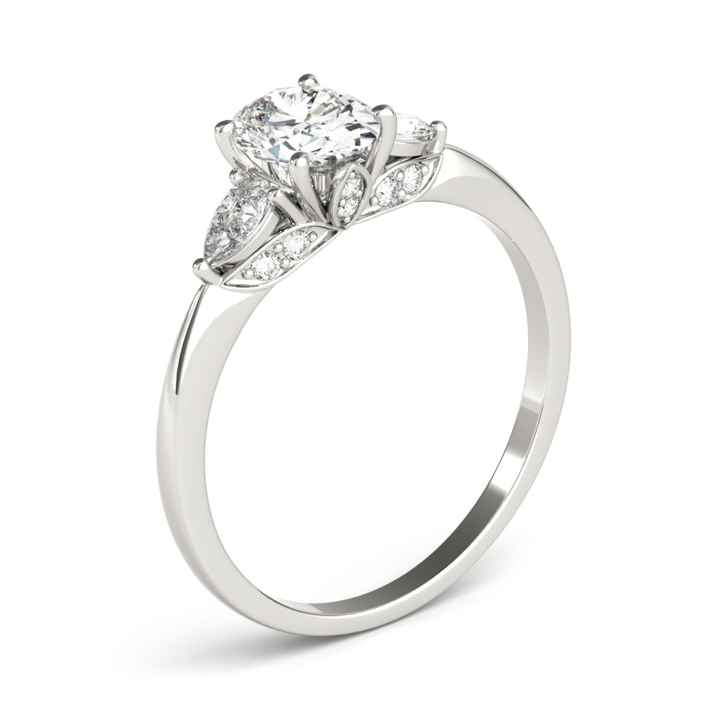 Oval Pear Shape Diamond Engagement Ring · 0.29 ct tw