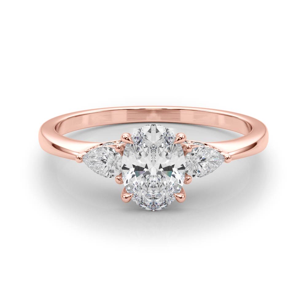 Oval Pear Shape Diamond Engagement Ring · 0.29 ct tw